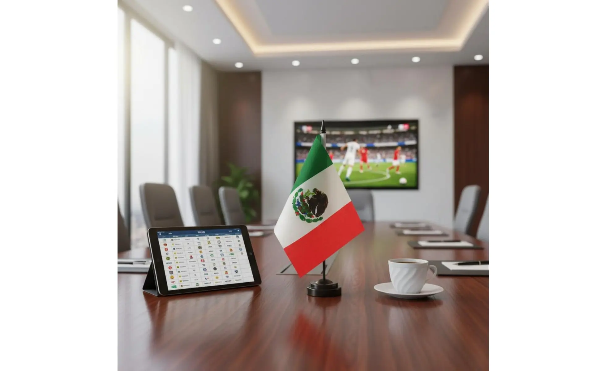 Exhibición patriótica compacta para mesa o recepción