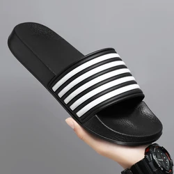 Pantuflas de verano para hombre, suaves y cómodas, planas tipo sandalia