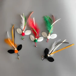 Juguete para gatos de plumas y peluche, interactivo de juego