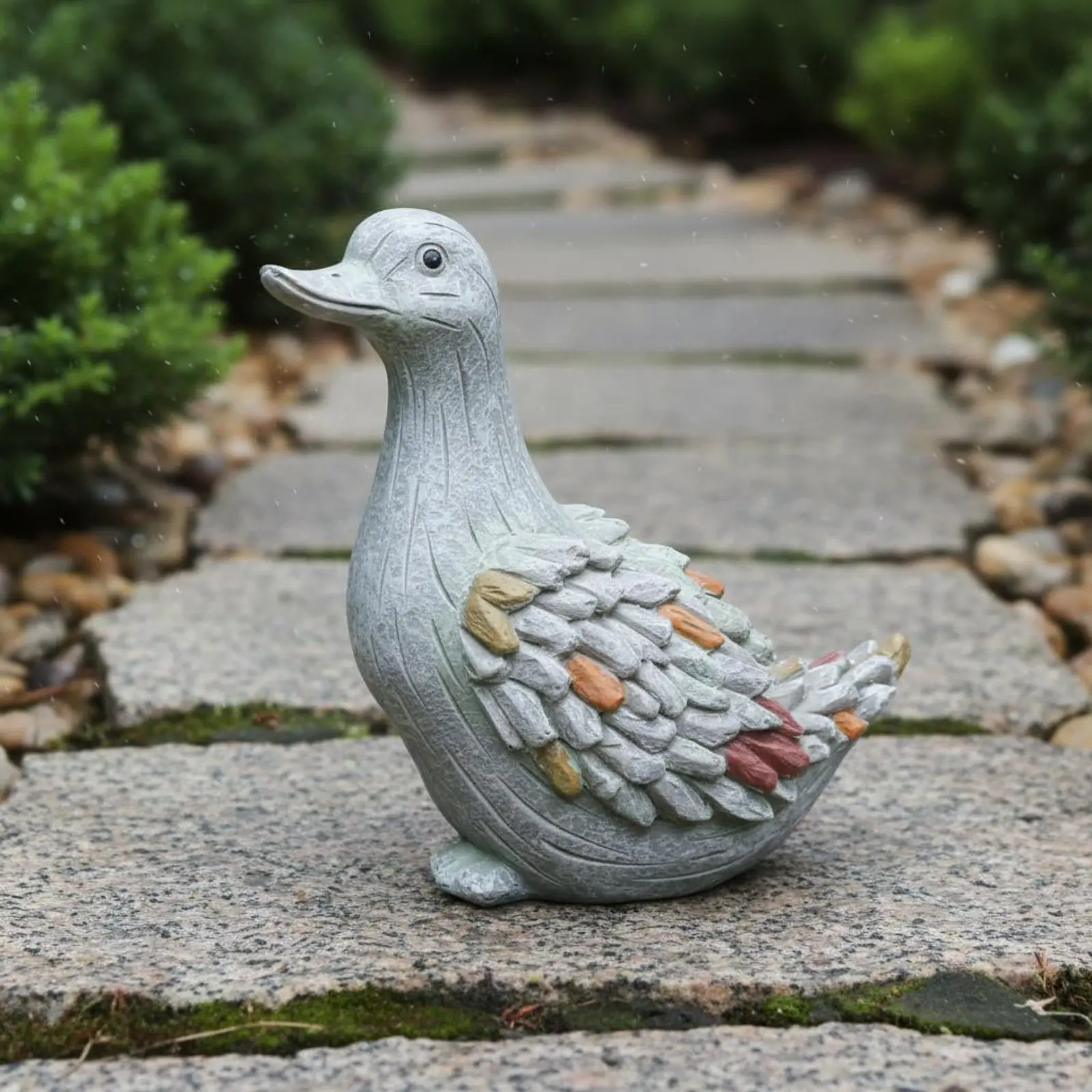 Figura de aves acuáticas de resina pintada a mano para jardín - imagen 4
