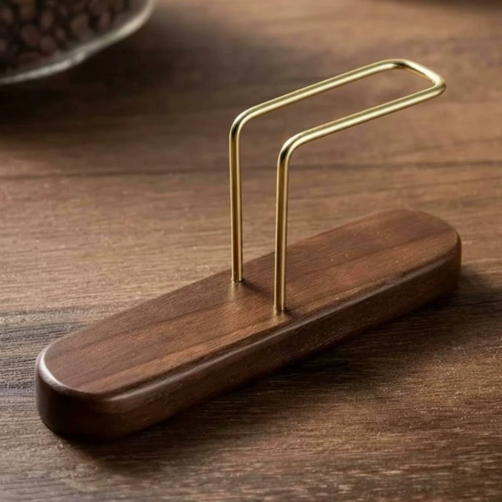 Soporte elevado de madera de nogal para comedero de gatos y perros - imagen 2
