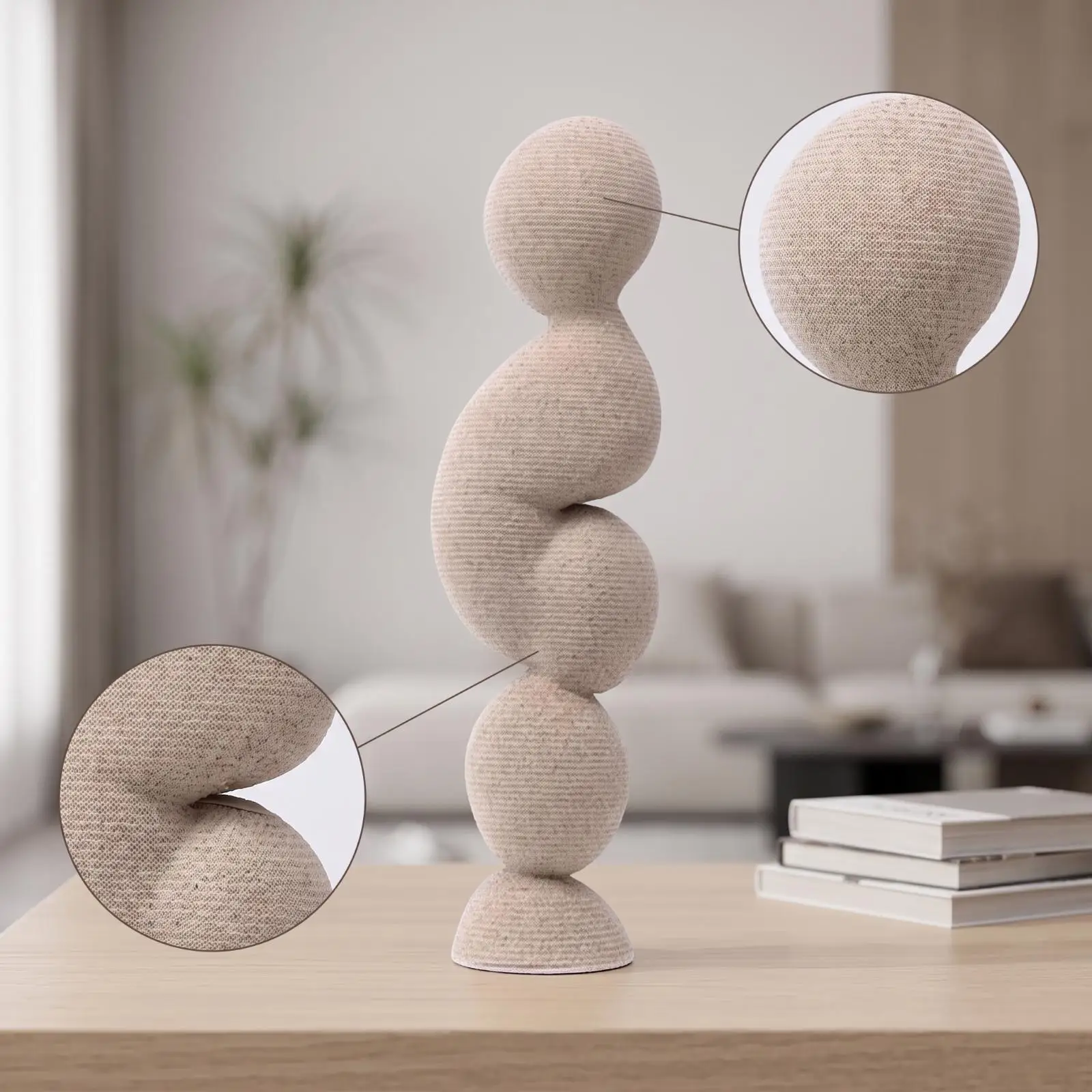 Escultura abstracta de resina para mesa – Decoración minimalista - imagen 2