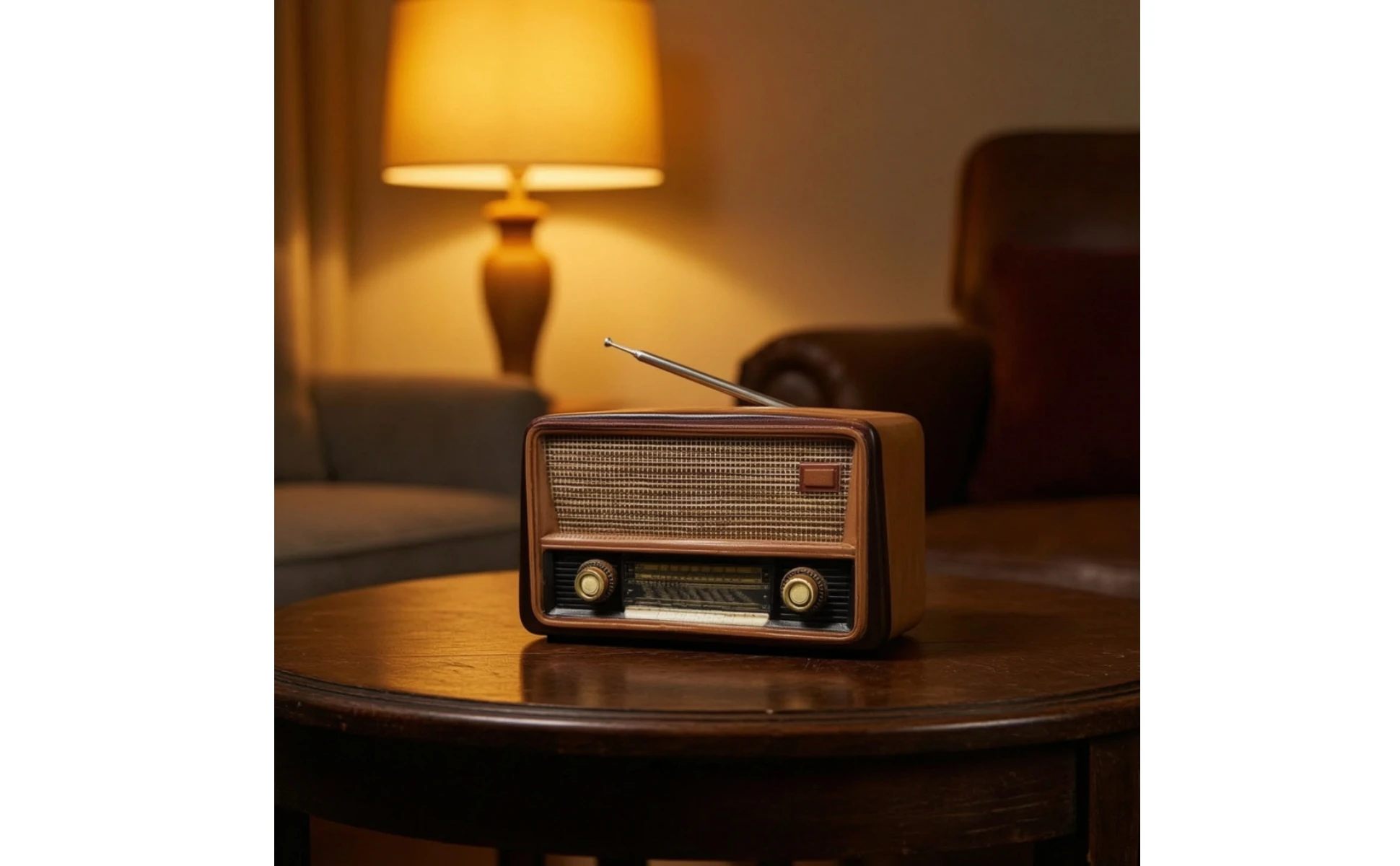 Maceta con Radio Vintage - Ambientación
