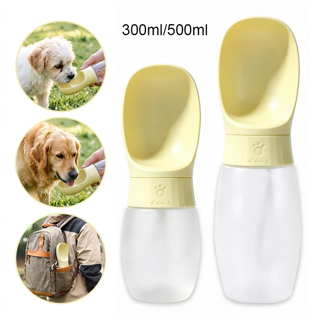 Botella de agua portátil con tazón para perros, gatos y Chihuahua