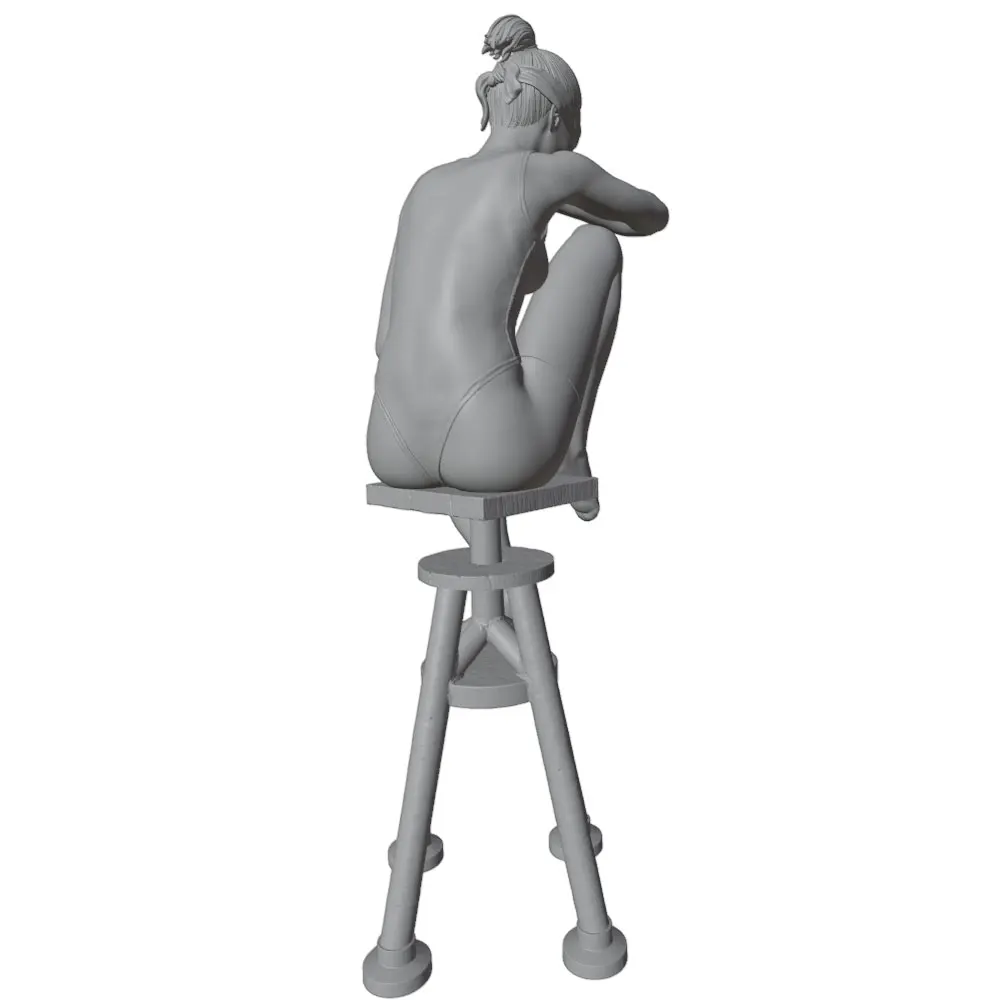 Kit resina 1/24 figura femenina – Miniatura GK sin montar ni pintar - imagen 3