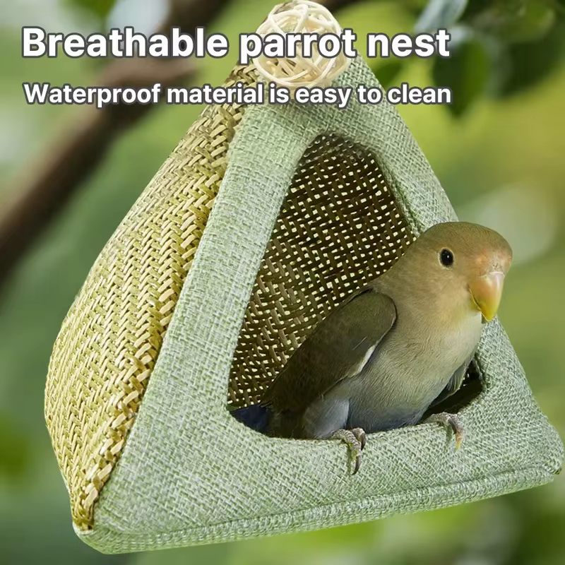 Nido Colgante para Loros Pequeños – Refugio Decorativo para Aves - imagen 5