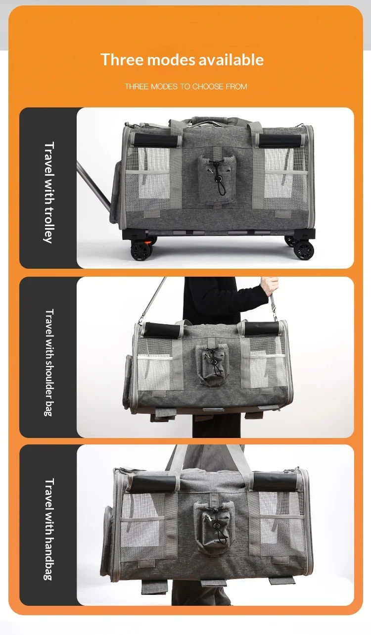 Detalle del transportín en modo viaje