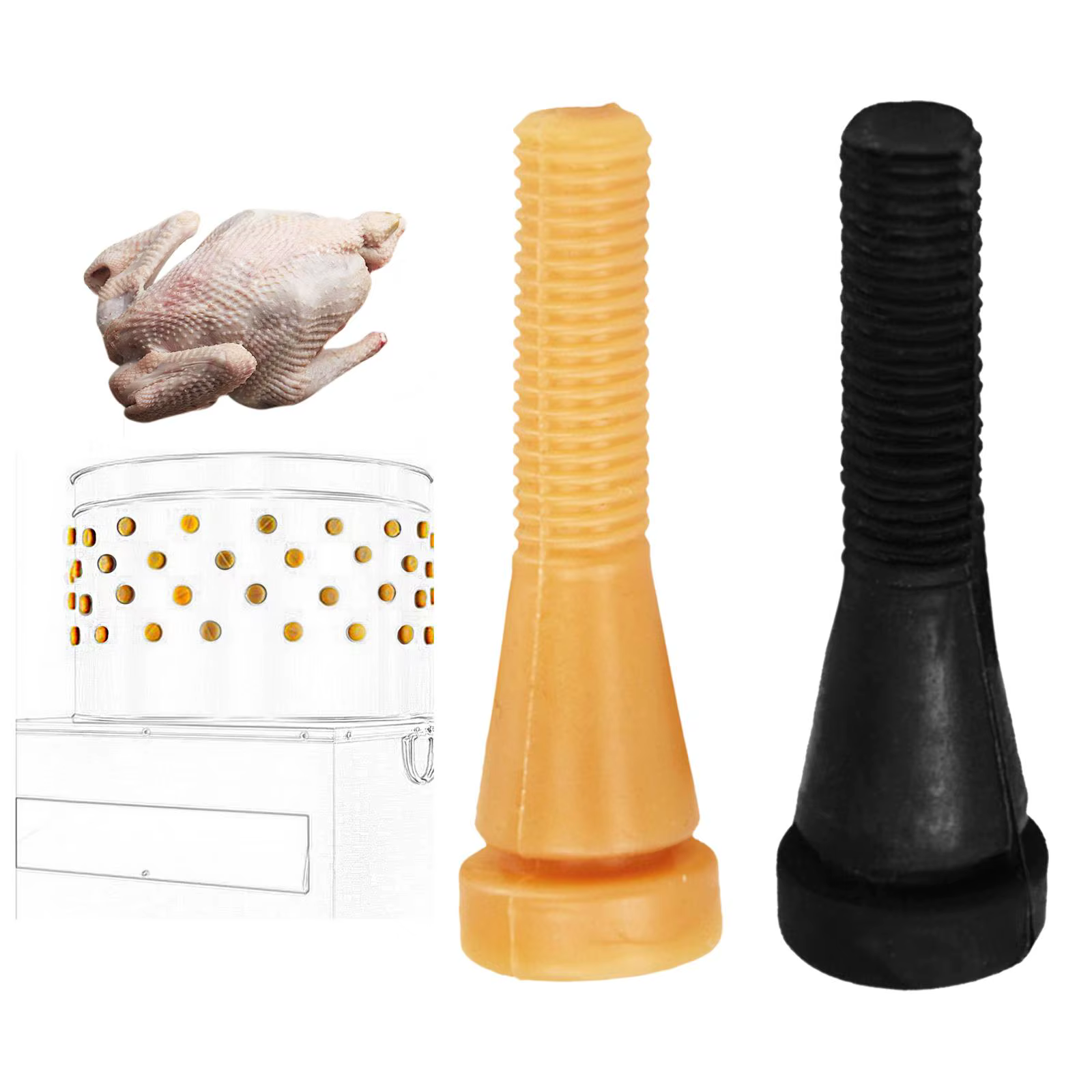 Dedo desplumador de pollos y codornices – Alimenta a tu perro o gato - imagen 2