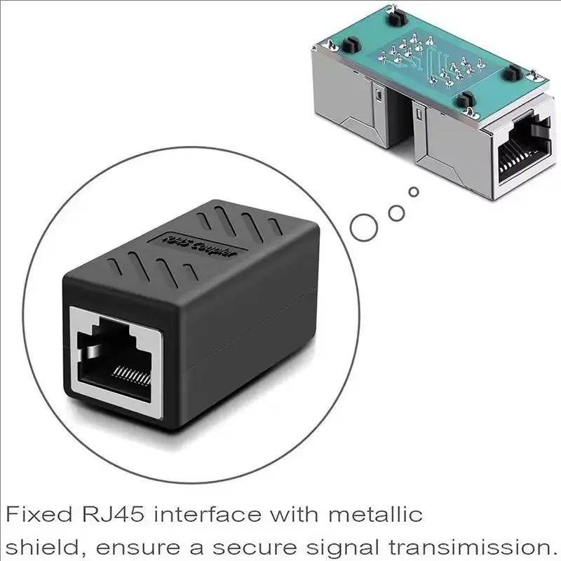Acoplador Ethernet RJ45 Cat5/6/6a hembra a hembra, extensor - imagen 2