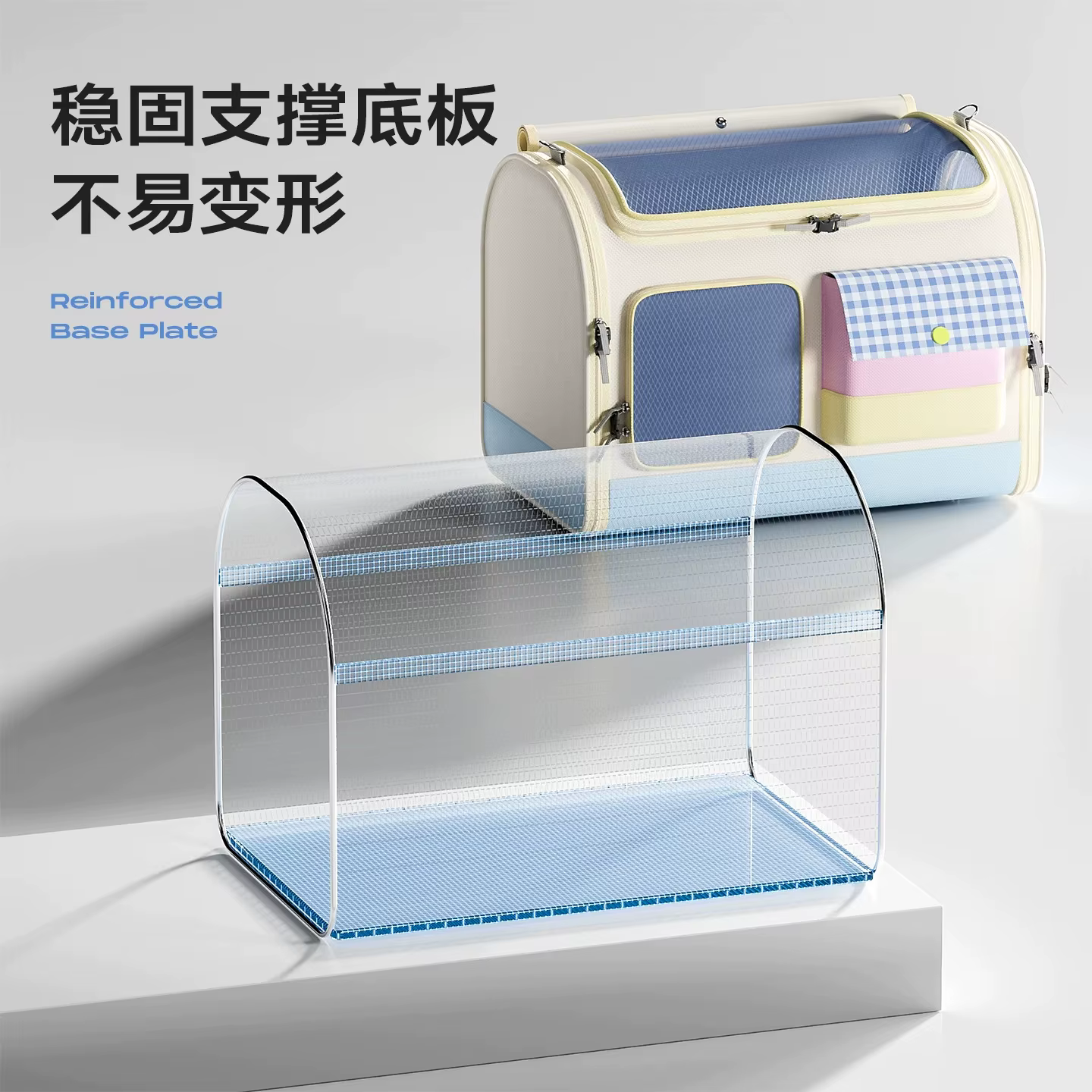 Bolsa transporte plegable con malla para gatos y perros pequeños - imagen 3