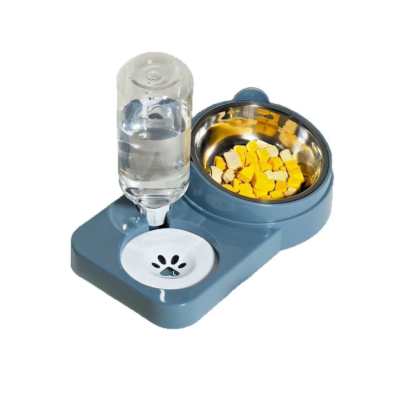 Comedero doble para gatos y perros con base antideslizante desmontable - imagen 4