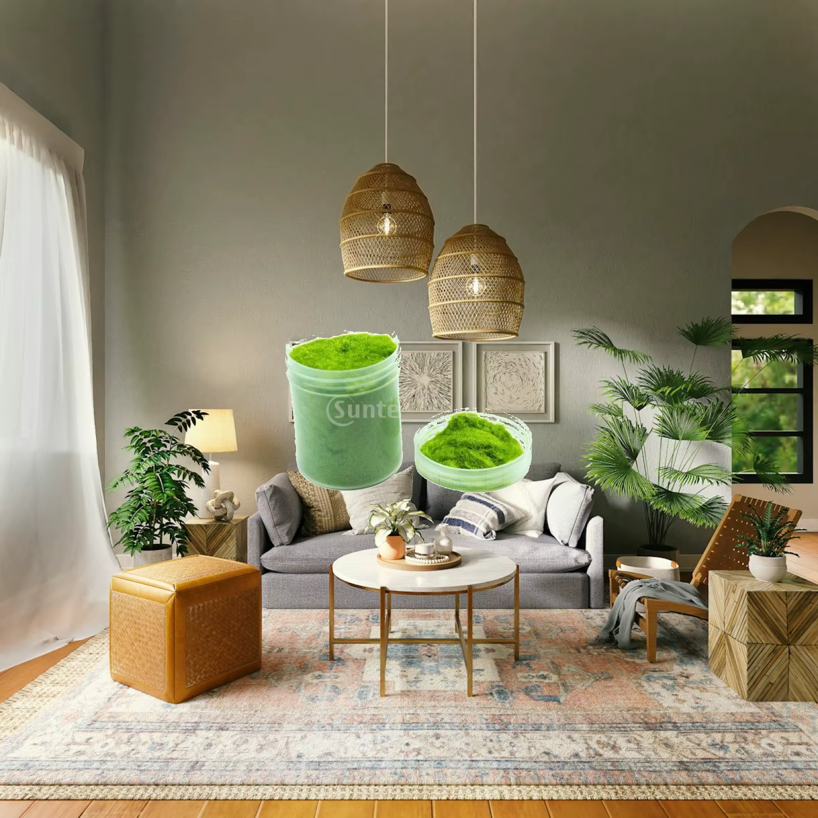 Césped Artificial para Terrarios y Jaulas de Mascotas – Decoración Natural Verde Claro - imagen 5