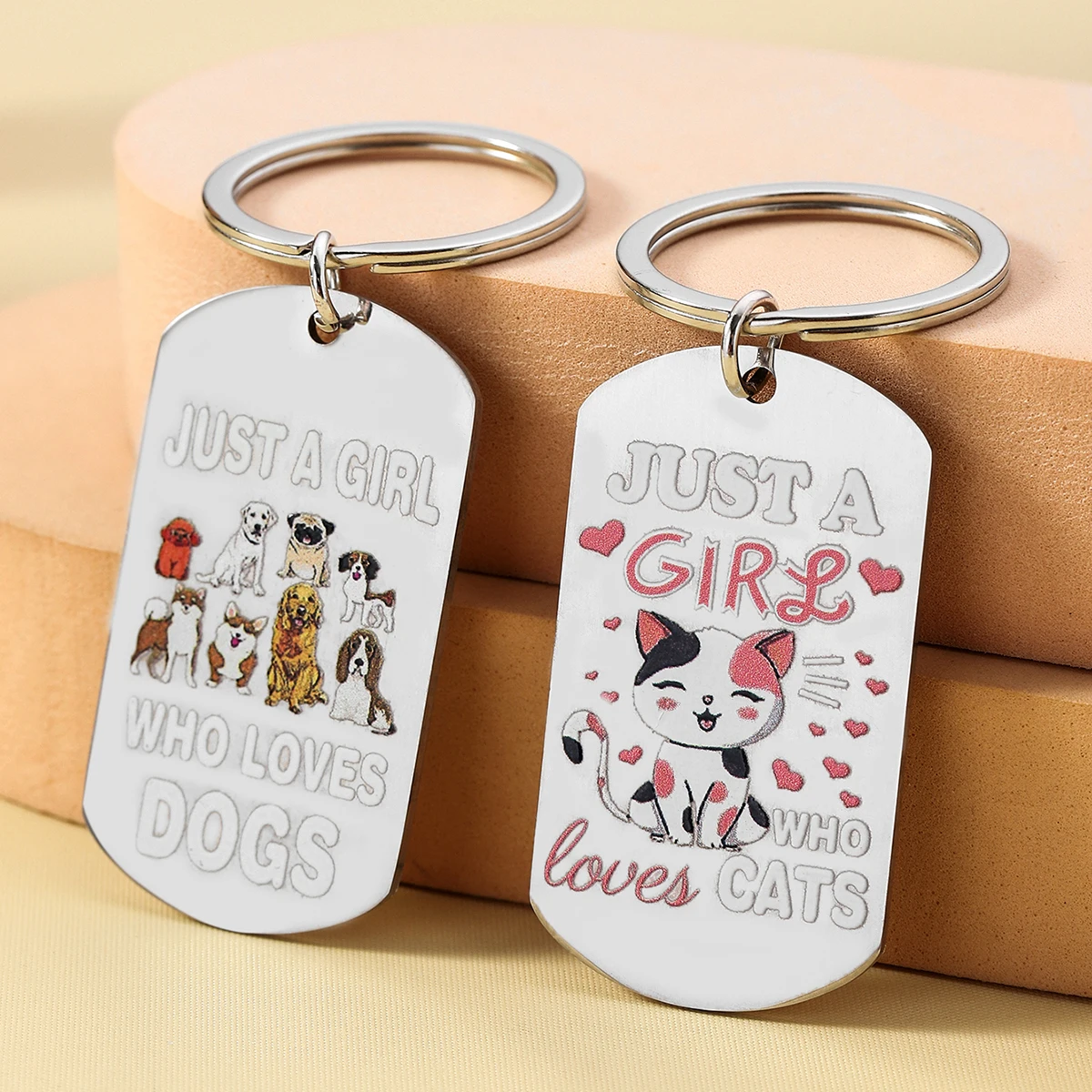 Llavero para gato o perro de dibujos animados divertido para regalo