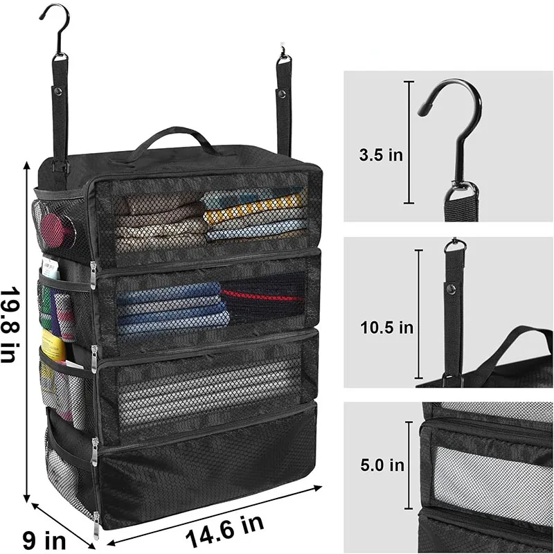 Organizador de viaje plegable para gato y perro – bolsa colgante - imagen 3