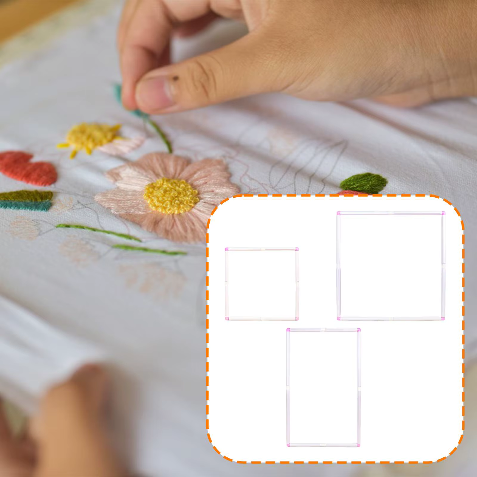 Aro de Bordar Ligero para Manualidades y Bordados DIY - imagen 5