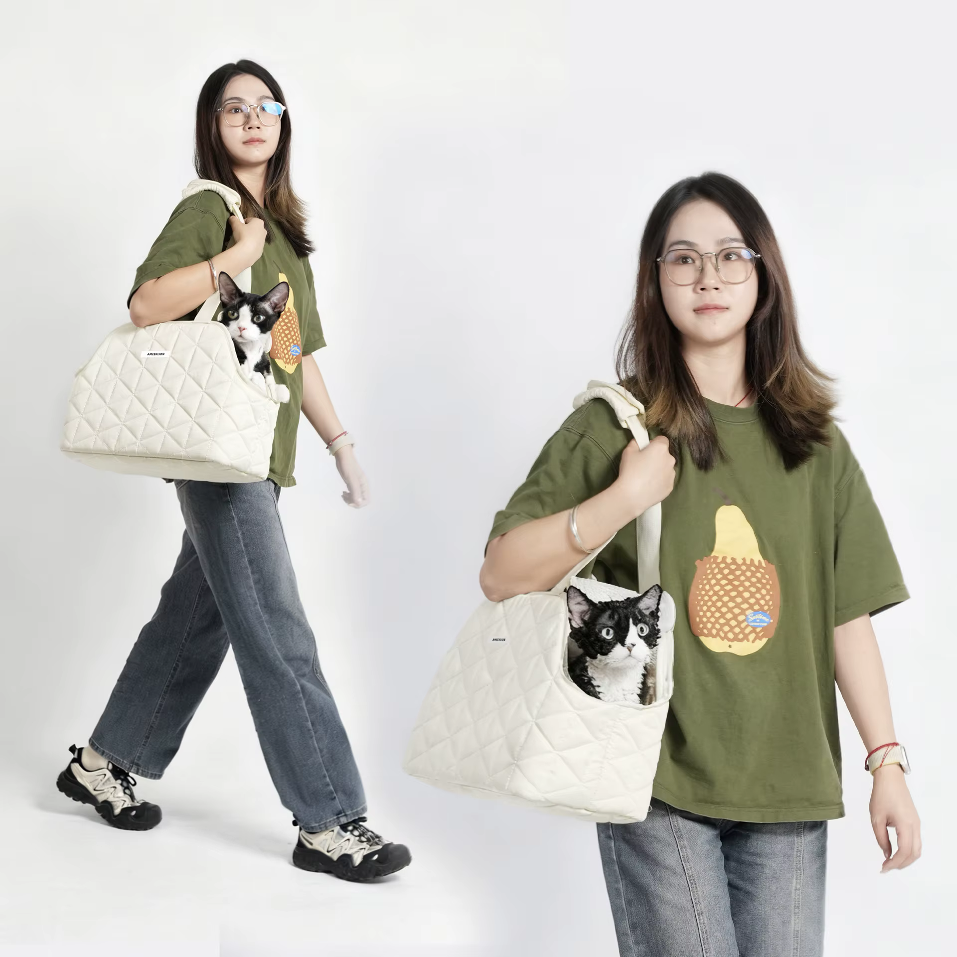 Mochila transportín para gatos y perros pequeños – Transpirable y cálida