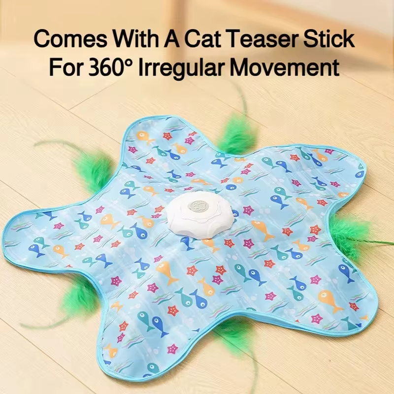 Juguete de caza para gatos con escondite y ratón chirriante móvil - imagen 4