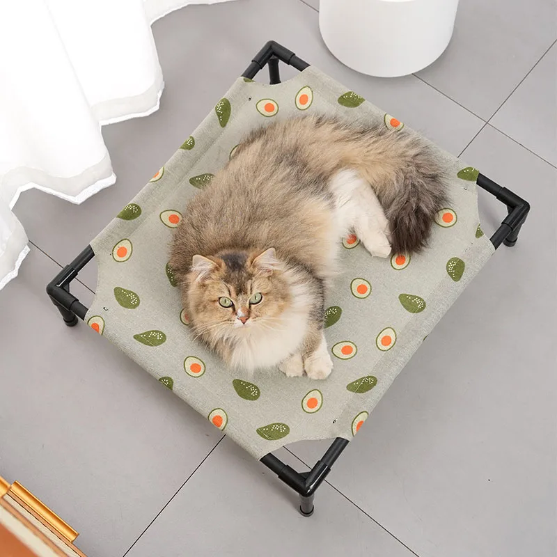 Hamaca malla elevada para gatos y perros – Cama plegable interior y exterior - imagen 5