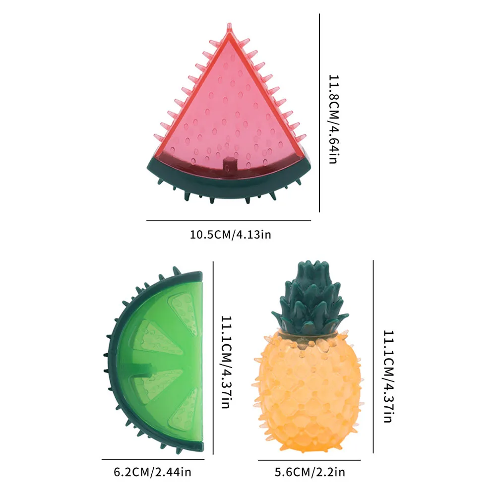 Juguete masticable en forma de fruta con textura TPR
