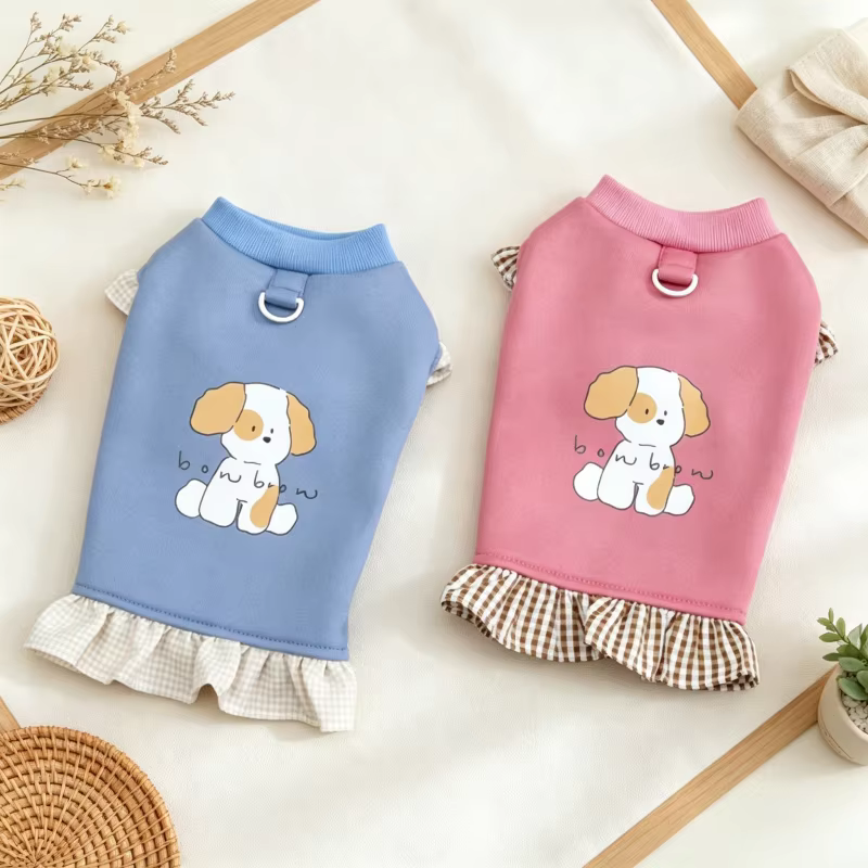 Sudadera a cuadros para perro y gato – Jersey otoñal para cachorro - imagen 2