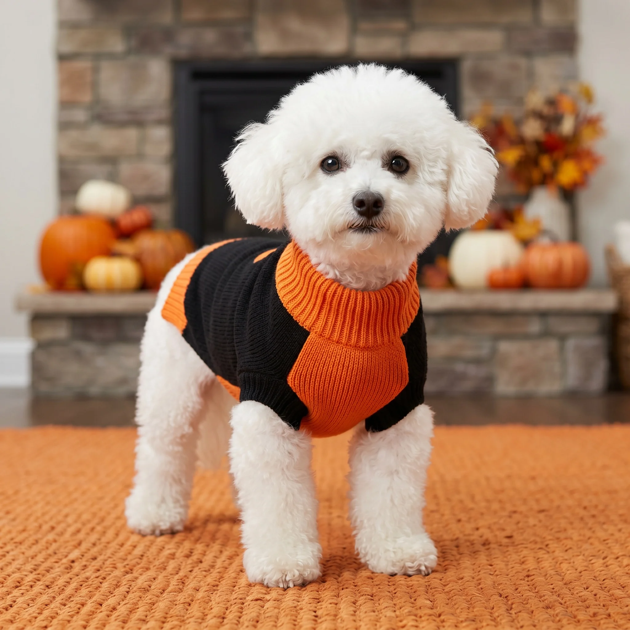 Jersey Halloween para perros y gatos con diseño de calabaza - imagen 4