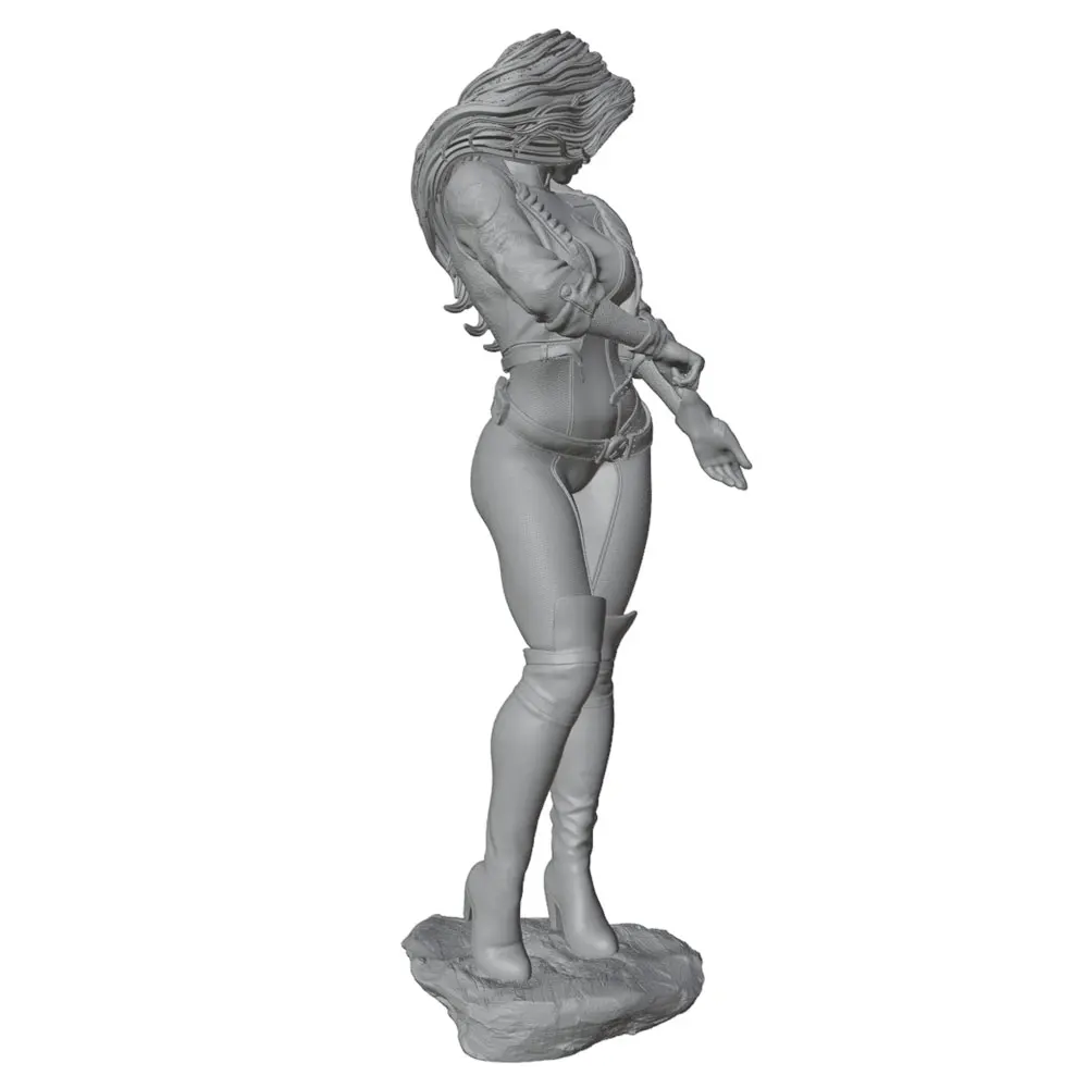 Vista frontal de la figura sin colorear