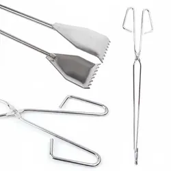 Pinzas para asar largas multiusos con agarre ergonómico