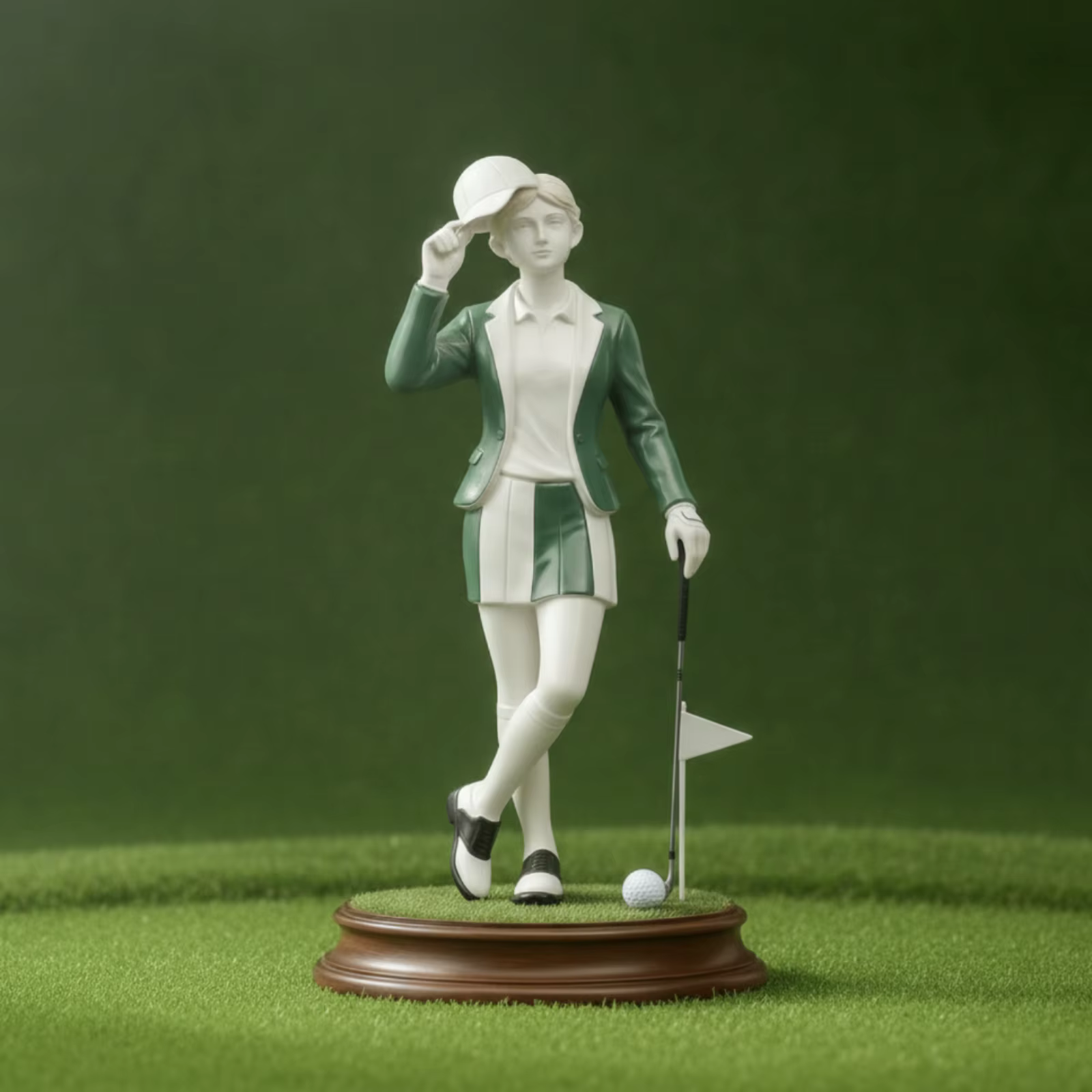 Figura decorativa de golfista con base para oficina y estantería - imagen 4
