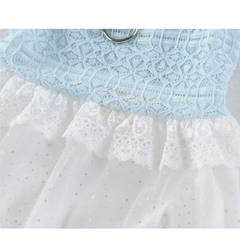 Vestido de verano con encaje para perros pequeños Shih Tzu y caniche – Ropa de malla - imagen 2
