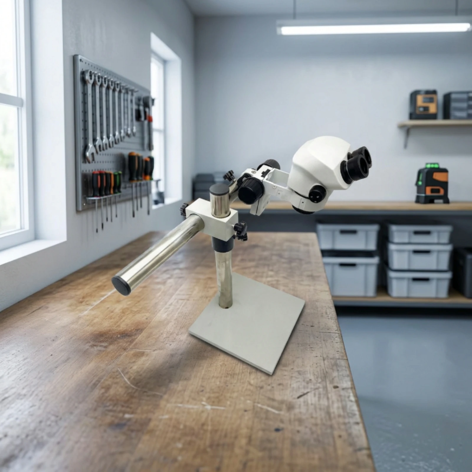 Microscopio de laboratorio con zoom continuo y soporte ajustable - imagen 3