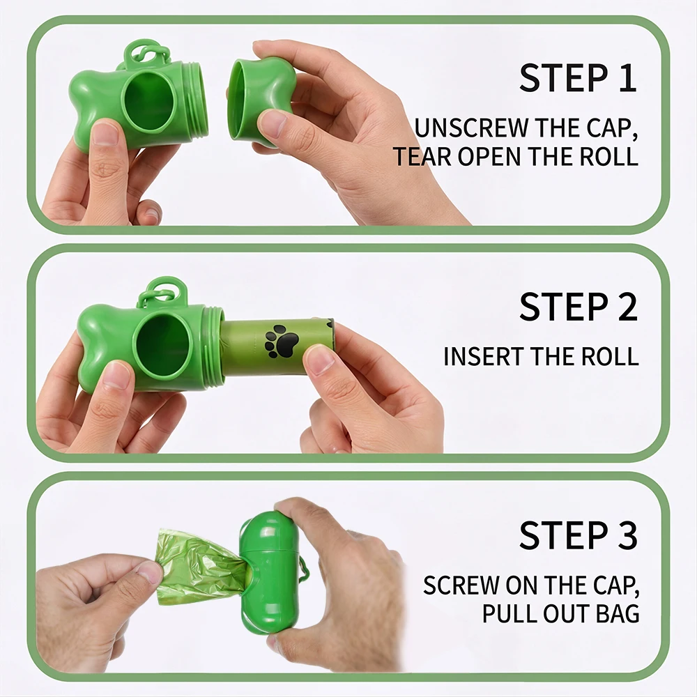 Rollos de bolsas para excrementos de perros, sin fugas - imagen 3