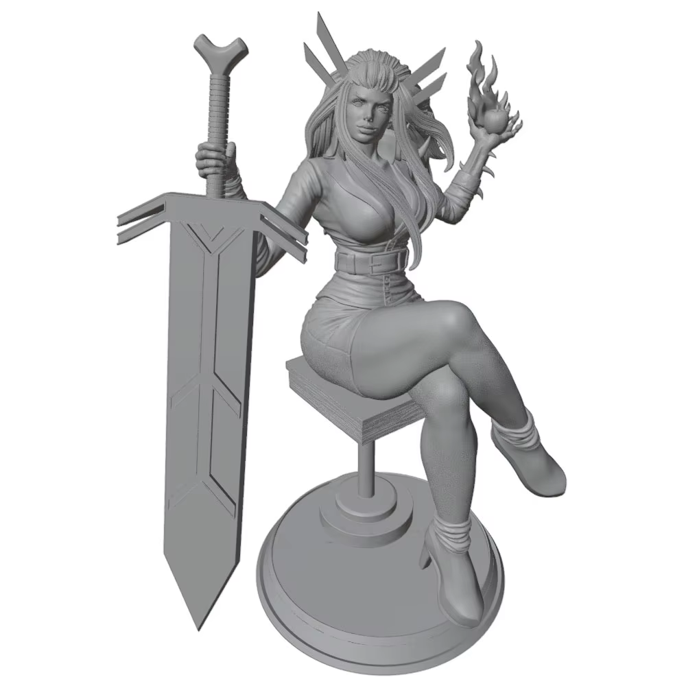 Kit figura DIY de resina gris, modelo sin montar - imagen 4