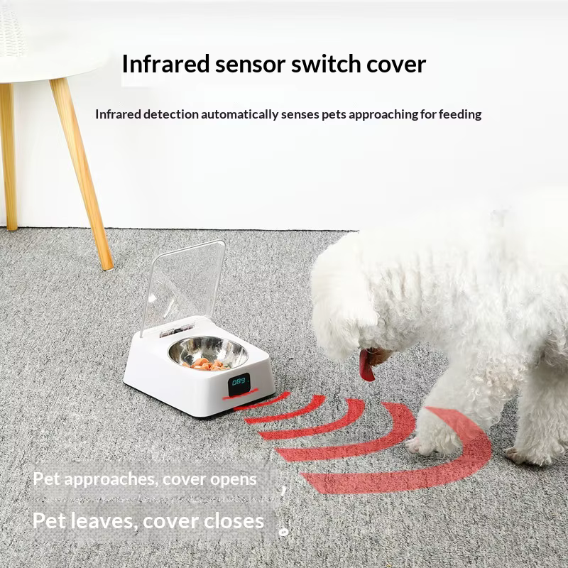 Comedero automático para gatos con tapa y sensor USB - imagen 4