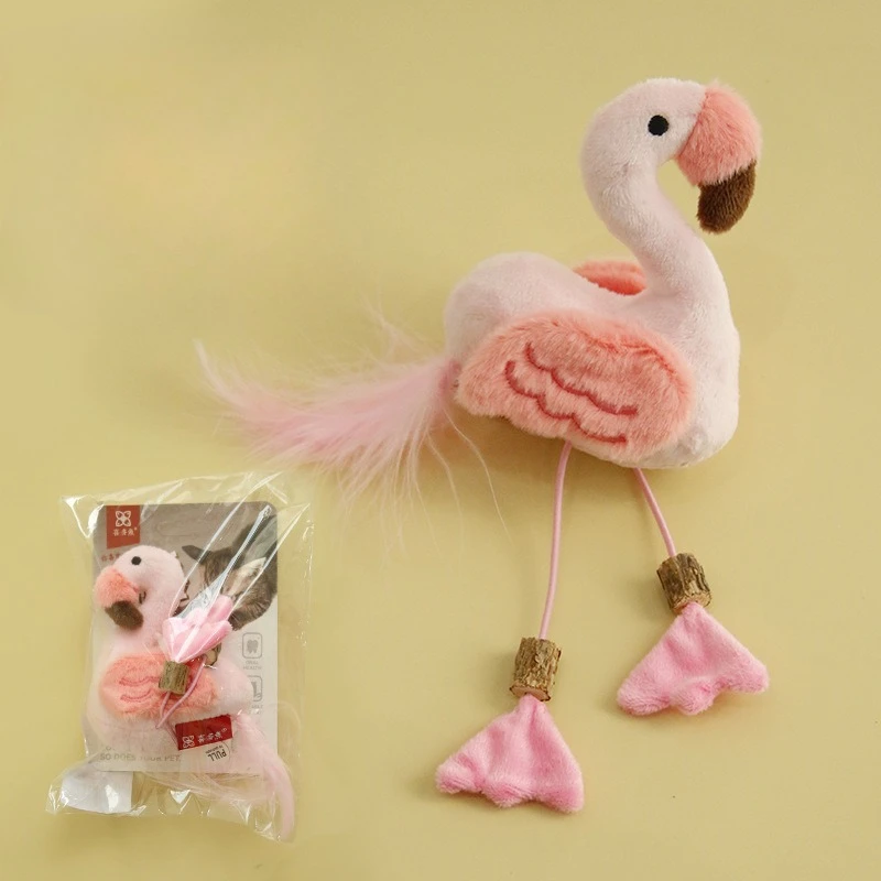 Juguete peluche con hierba gatera y pluma dental para gatos - imagen 4