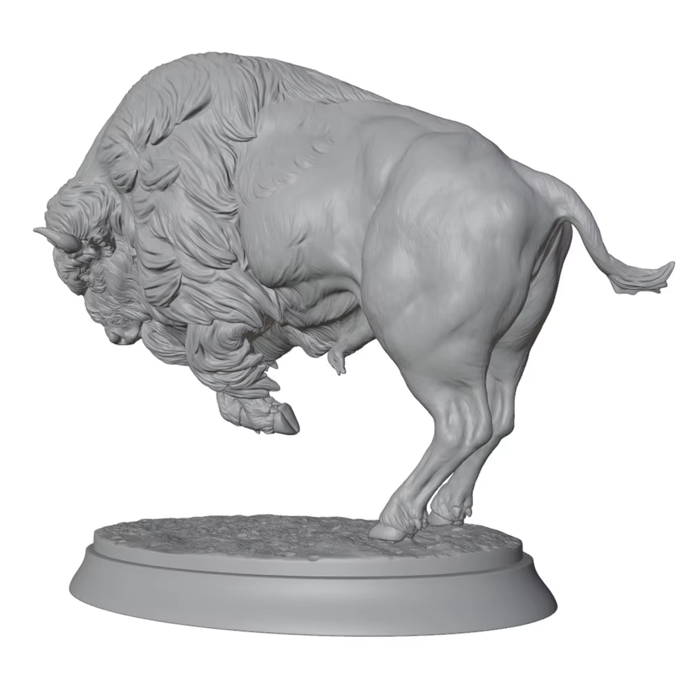 Figura Miniatura de Bisonte Norteamericano – Impresión en 3D - imagen 5