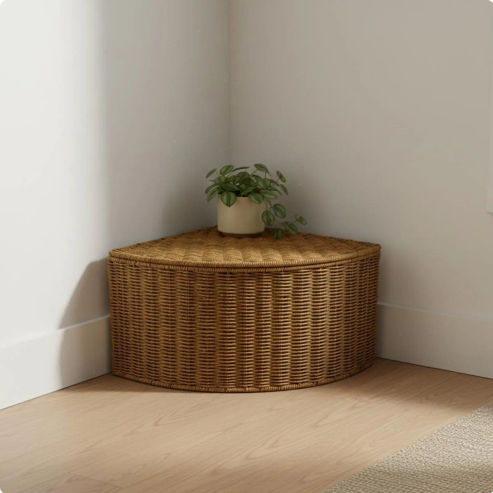 Cesta Triangular de Ratán para Gatos y Perros – Camita de Mimbre Resistente - imagen 2