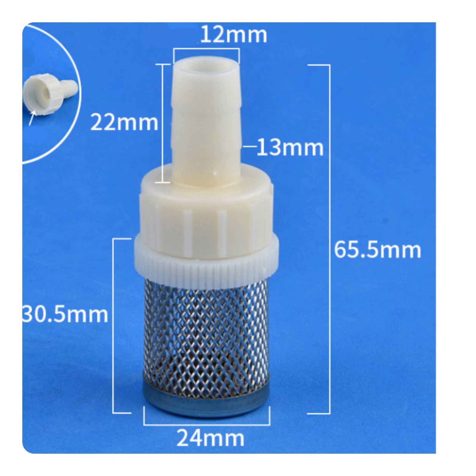 Prefiltro malla acero inoxidable para bomba acuario - imagen 5