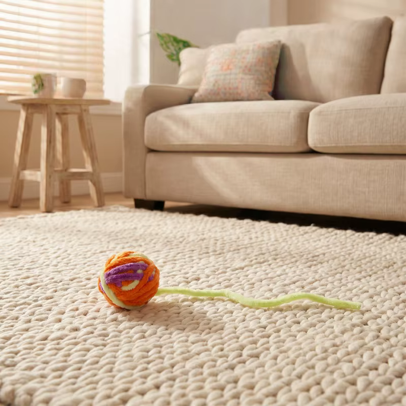 Pelotas interactivas para gatos con campana y lana, juego interior - imagen 5
