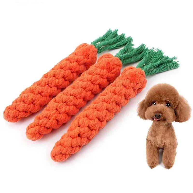 Cuerda de algodón tejida resistente para perros