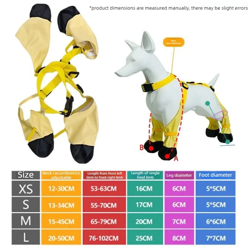 Botas impermeables antideslizantes para perros ajustables de lluvia - imagen 5