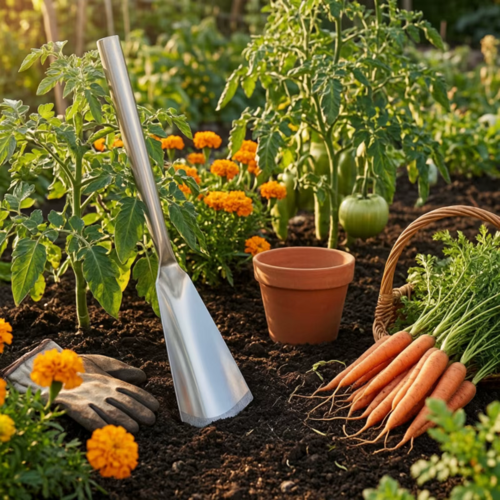 Pala para trasplantar resistente a la oxidación, herramienta de jardín - imagen 3