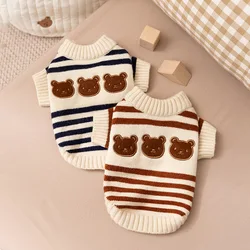 Jersey para Perro Pequeño – Suéter de Oso a Rayas para Chihuahua y Dachshund