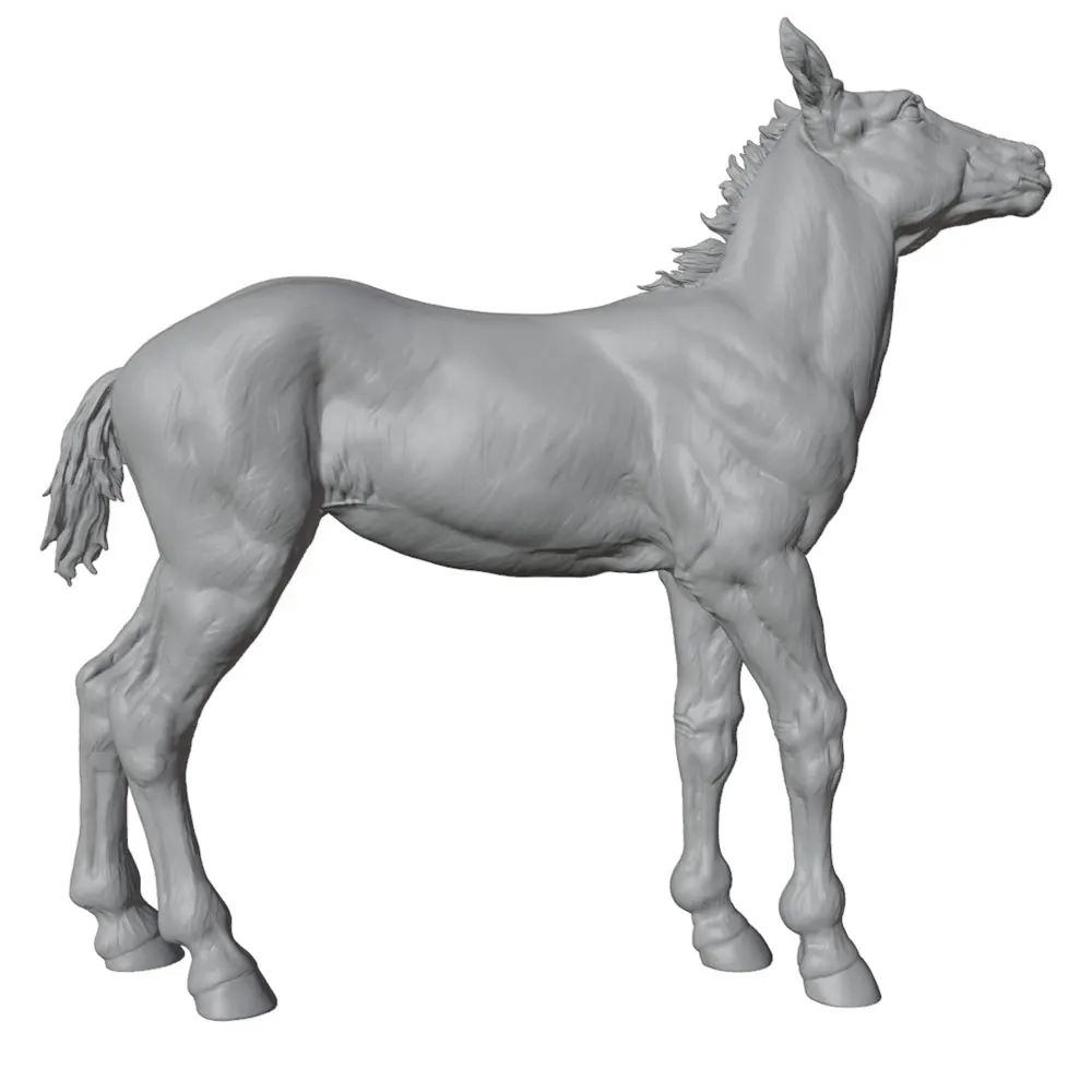 Miniatura caballo realista resina 3D sin pintar kit DIY - imagen 5