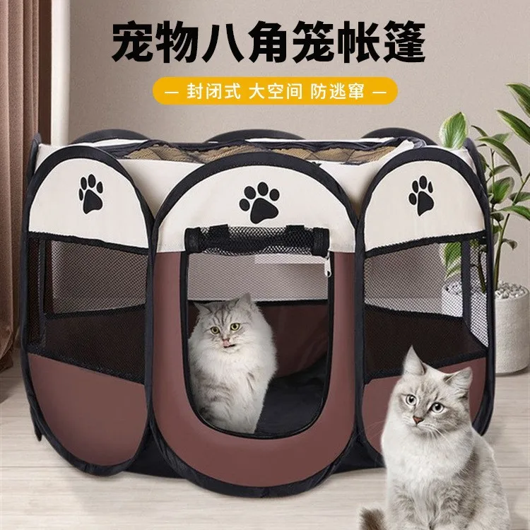 Corral plegable octagonal para mascotas
