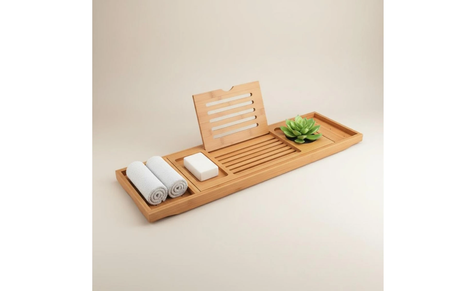 Bandeja para bañera con diseño de madera, vetado natural