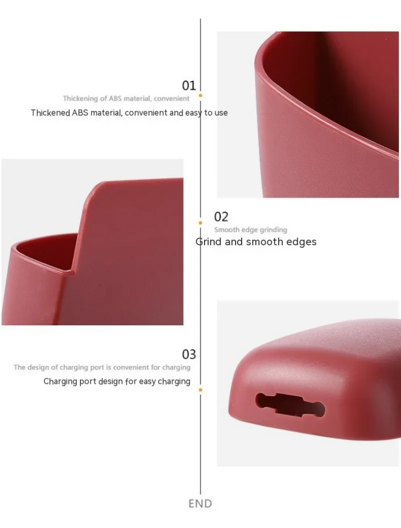 Compartimento para control remoto y vista lateral