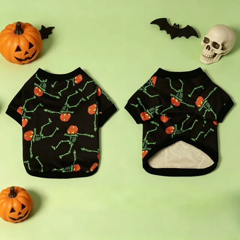 Disfraz Halloween calabaza esqueleto perros y gatos pequeños medianos - imagen 5