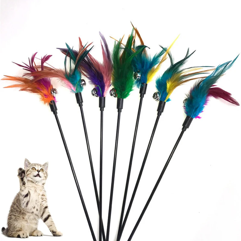 Juguete interactivo para gatos con varita de plumas, interior - imagen 5