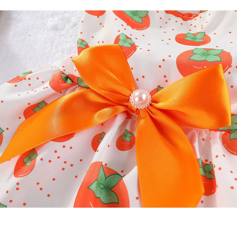 Vestido de verano suave para perros y gatos con estampado