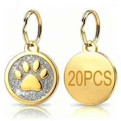 Placas de identificación metálicas para perros y gatos